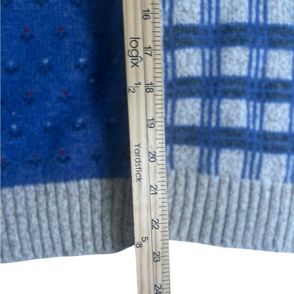 Vintage Eddie Bauer Wool Cardigan Sweater Women Medium Grey Cottagecore Grandma - Picture 10 of 12